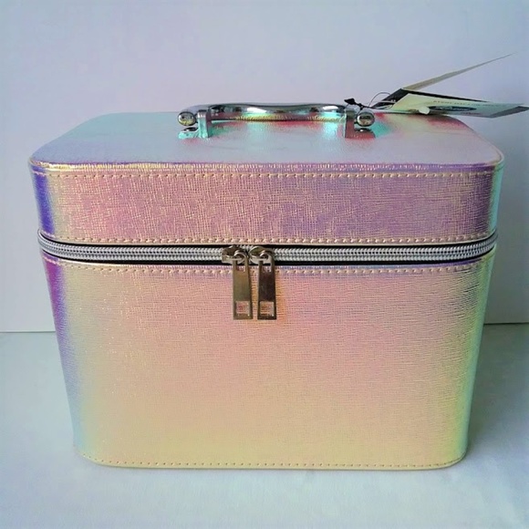 Handbags - Iridescent train case cosmetic 80's / 90's style